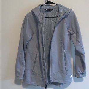 Under armor grey fleece jacket